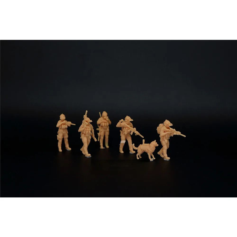 

1/72 Современная Америка (ФБР), Противоударная команда, 6 сотрудников, миниатюрная команда солдат