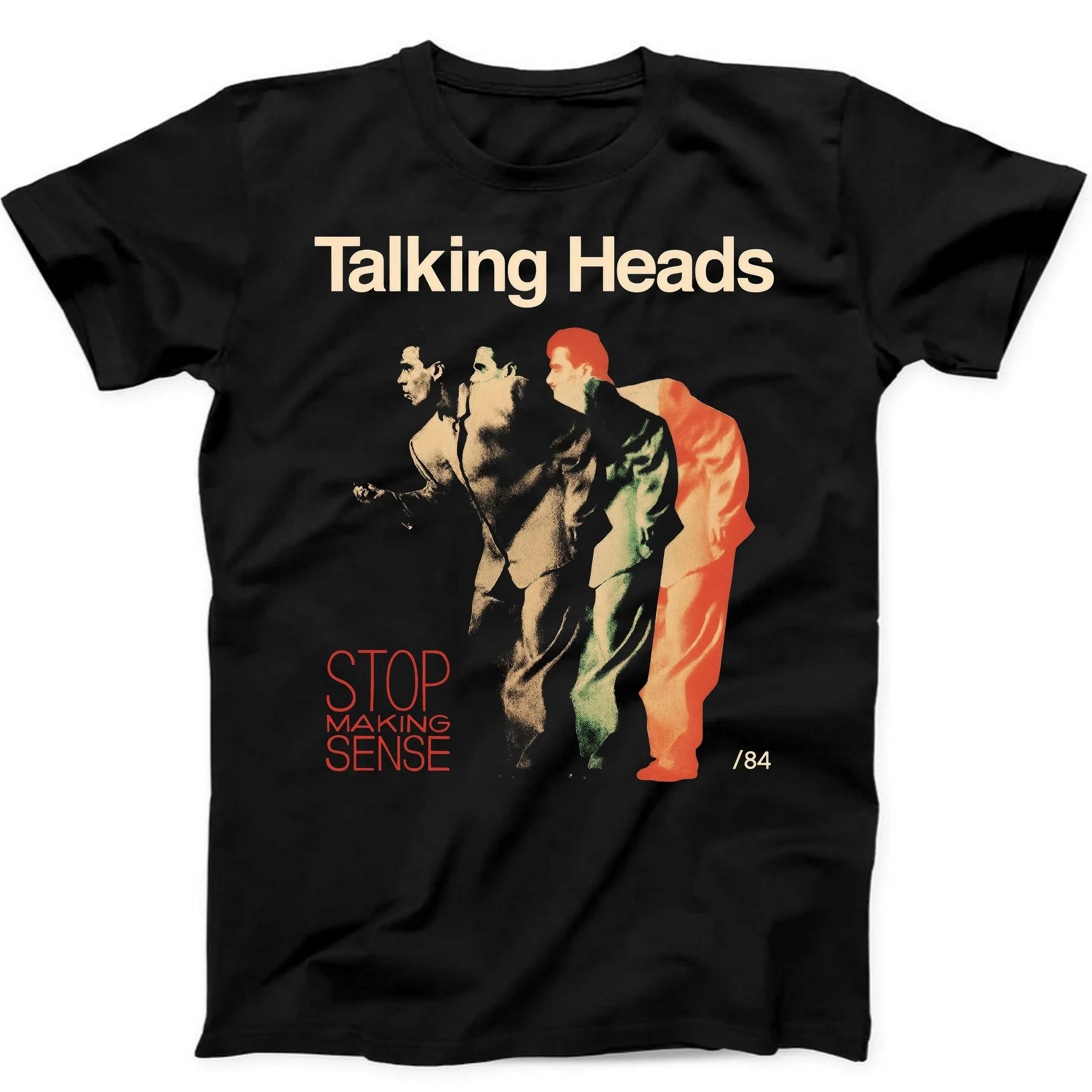 

Talking Heads Stop Making Sense 84 Punk Rock Music Gift Tee Black T Shirt Summer Men's and Women's Loose and Breathable T-shirt