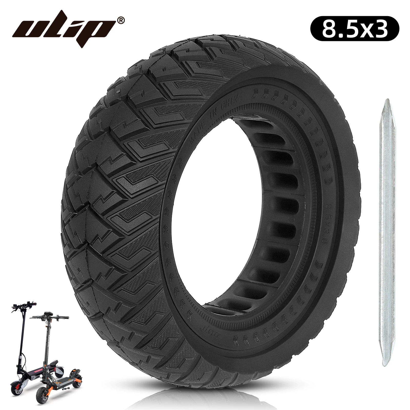 8.5x3 Solid Tire, 8.5 Inches Super Wear-resistant Tubeless Tyre For Kukirin G2 Pro, Vsett 8 9+, Zero 8 9 Scooters Honeycomb Tire