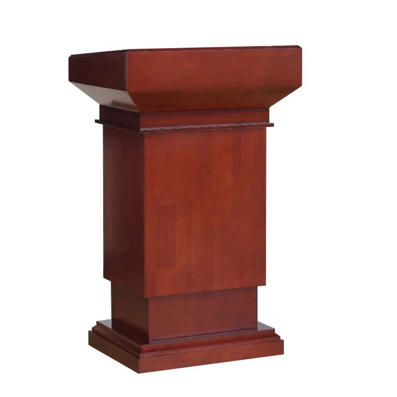 Solid wood paint LCD screen lifting podium Paperless conference system training podium School classroom podium