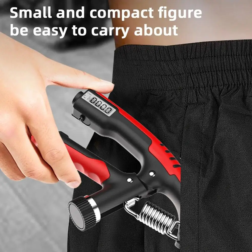 10-100kg Adjustment Hand Grip Strengthener Hand Counter Forearm Exerciser Wrist Arm Muscle Bodybuilding Finger Expander Train