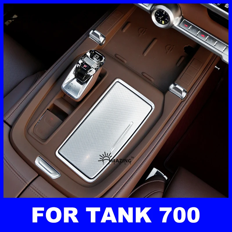 LZJV Car Center Control Gear Dust Cover Fit for GWM Tank 700 2025 2026 Modified Car Center Control Silicone Pad Accessories