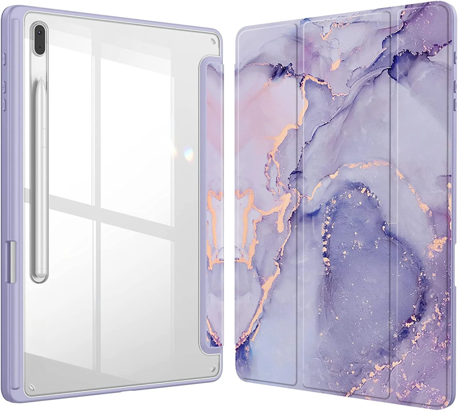 Für Samsung Galaxy Tab S11 S10 FE Plus S9 Hülle Acryl Dreifach Faltbarer Ständer Stifthalter Stoßfeste Tablet-Schutzhülle – Detail 1