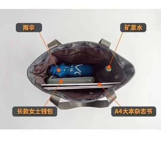 Kid Bag Source Factory Simple Solid Color Versatile Large Capacity Tote Bag Women's Fashion Commuter Classic Shoulder Handbag