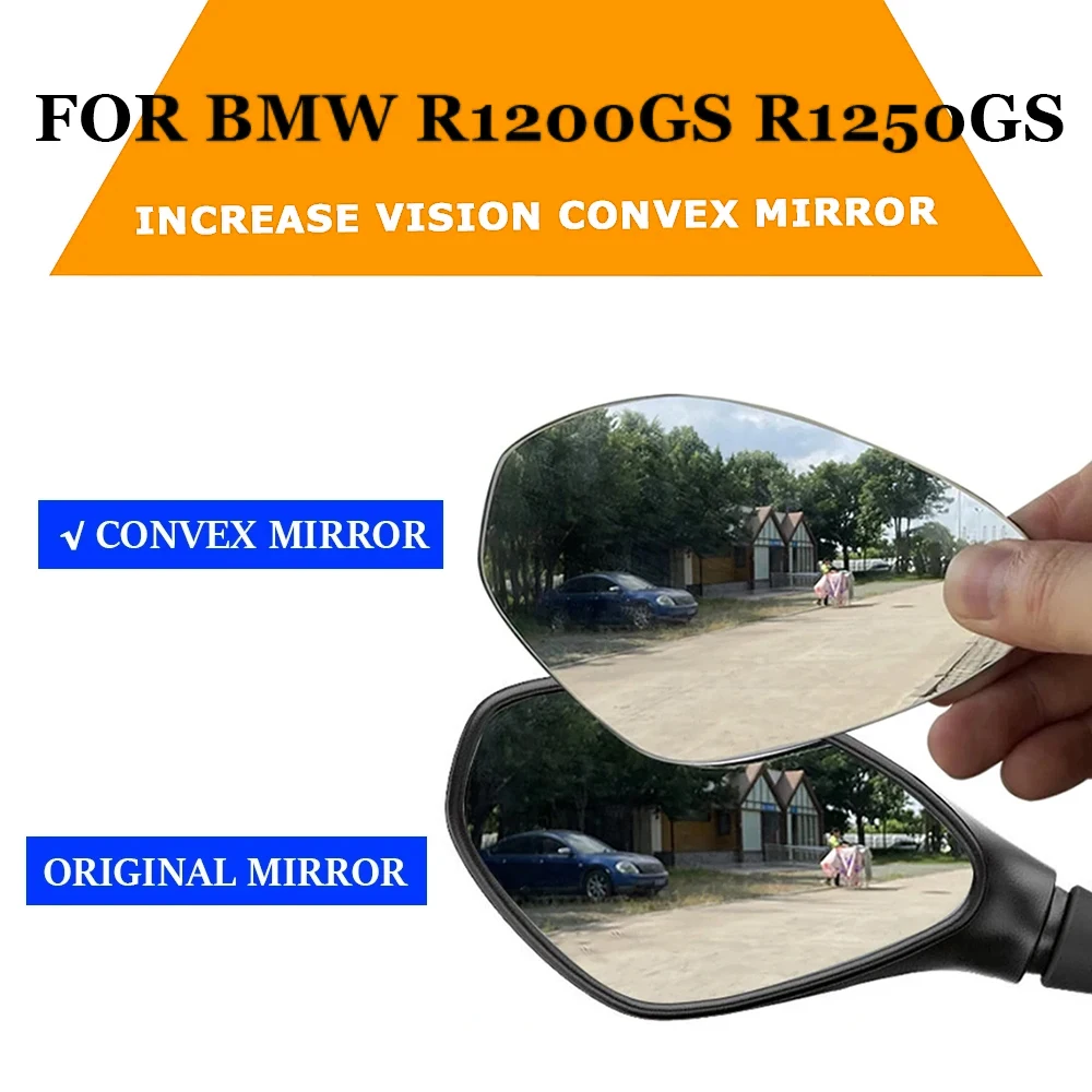 Motorcycle Convex Mirror Increase Side Rearview Mirrors View Vision Lens For BMW R1200GS R1250GS R 1200 1250 GS R1200 R1250 GS