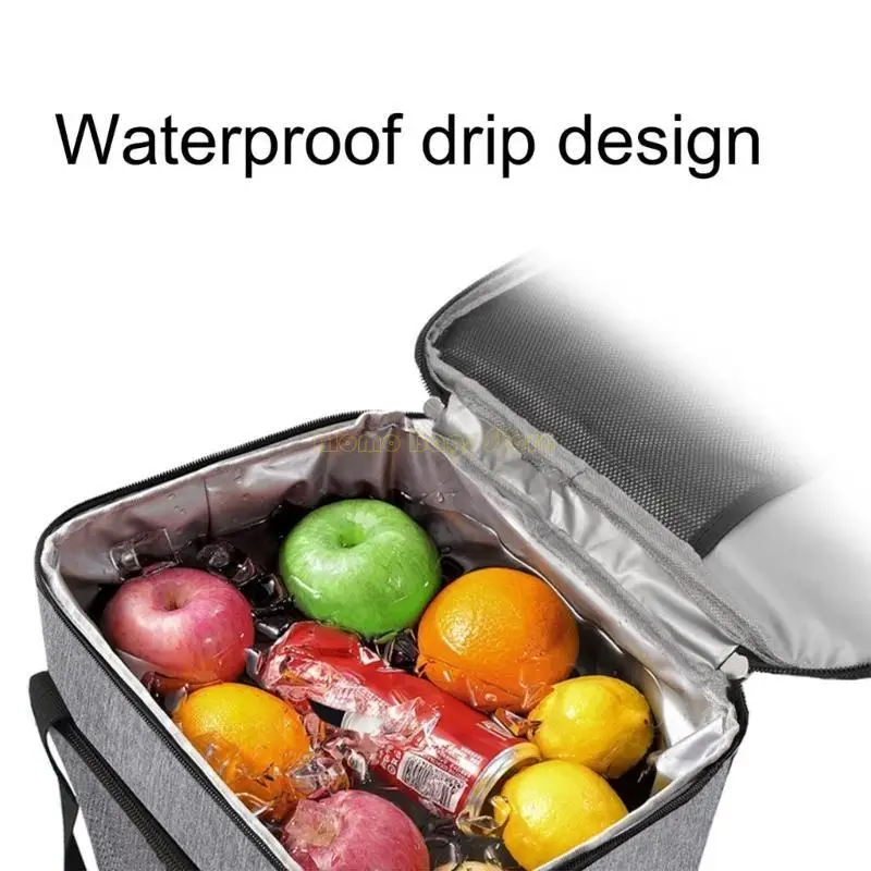 كيس حراري x90d حرارة كبيرة من النزهات حقيبة معزولة للتخييم للتخييم #5