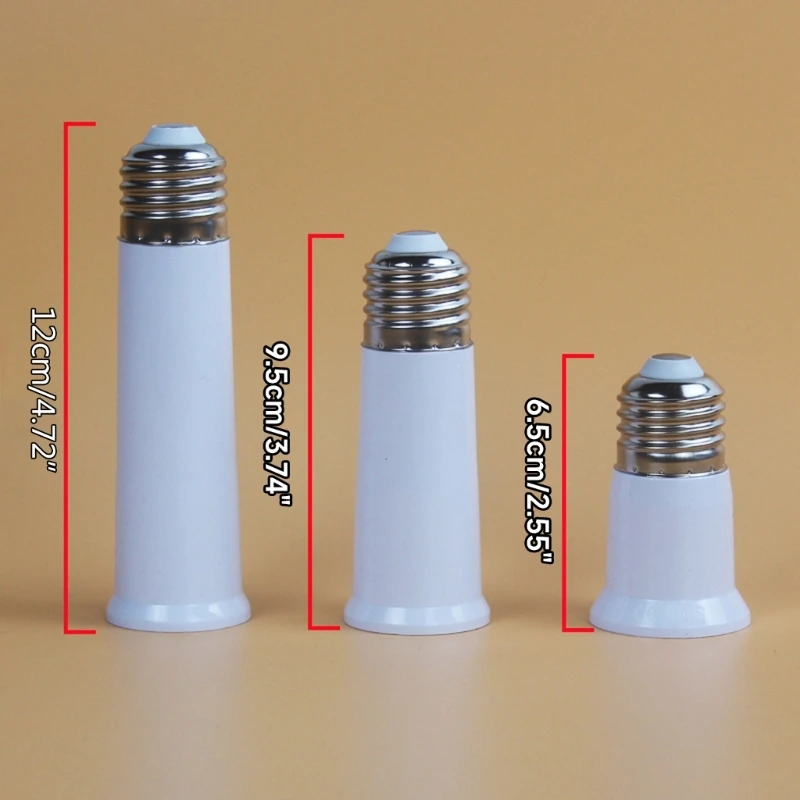 E27 to E27 Light Socket Extender for Medium Light Bulb Extender Exten sion Socket 65mm 95mm 120mm