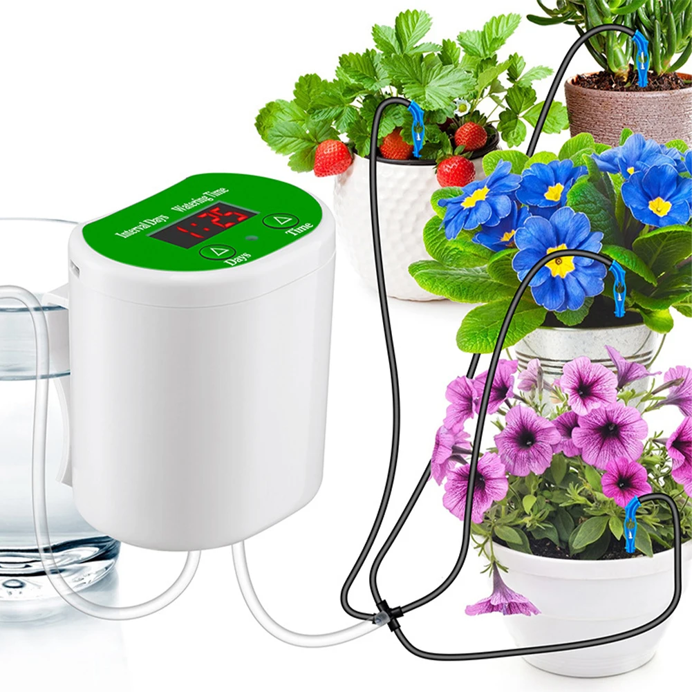 

Automatic Watering System Drip Irrigation Device with Timer for Indoor Plant Balcony Home Self Watering Device for Potted Plant