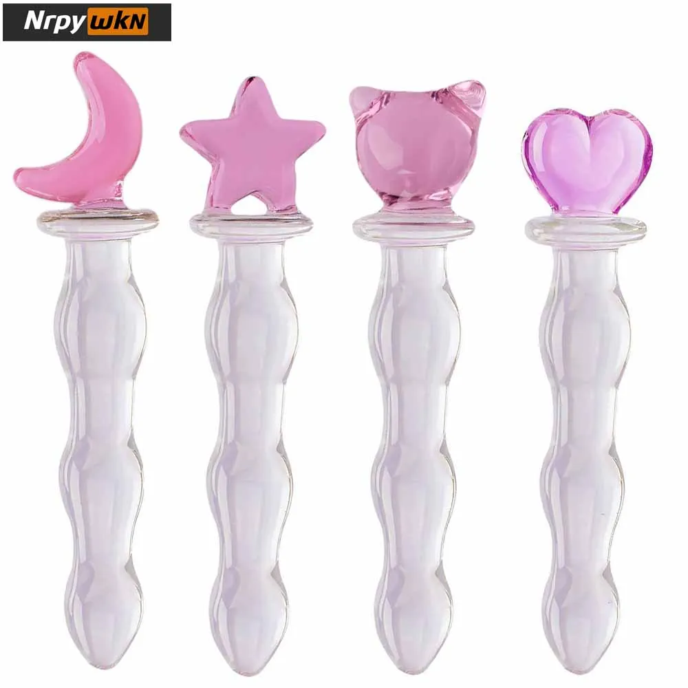 Crystal Glass Pleasure Wand Dildo Penis, Adult Products G-spot Pleasure Anal Butt Plug