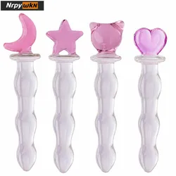 Crystal Glass Pleasure Wand Dildo Penis, Adult Products G-spot Pleasure Anal Butt Plug