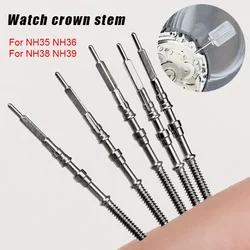 5Pcs Movement Watch Steel Stem Crown Kit for Seiko NH35 NH36 NH38 NH39 Watch Crown Stem Spare Parts Watchmaker Repair Tools