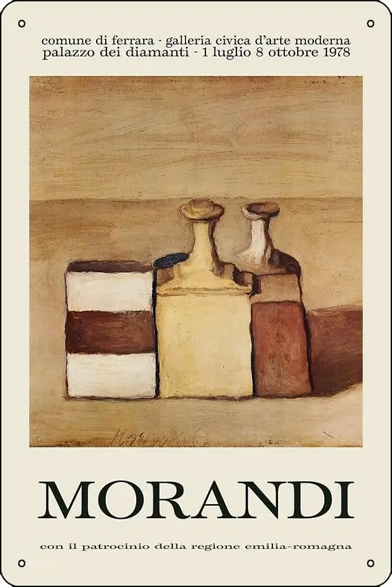 Giorgio Morandi. Exhibition poster for Palazzo dei Diamanti in Ferrara, 1978. Art Print Metal Tin Sign Fun Home Art Wall Decor