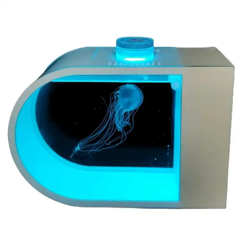 Desktop U-shaped Jellyfish Cylinder Mute Jellyfish Tank Remote Control Light Aquarium Tank Aquarium Accesorios Small Fish Tank