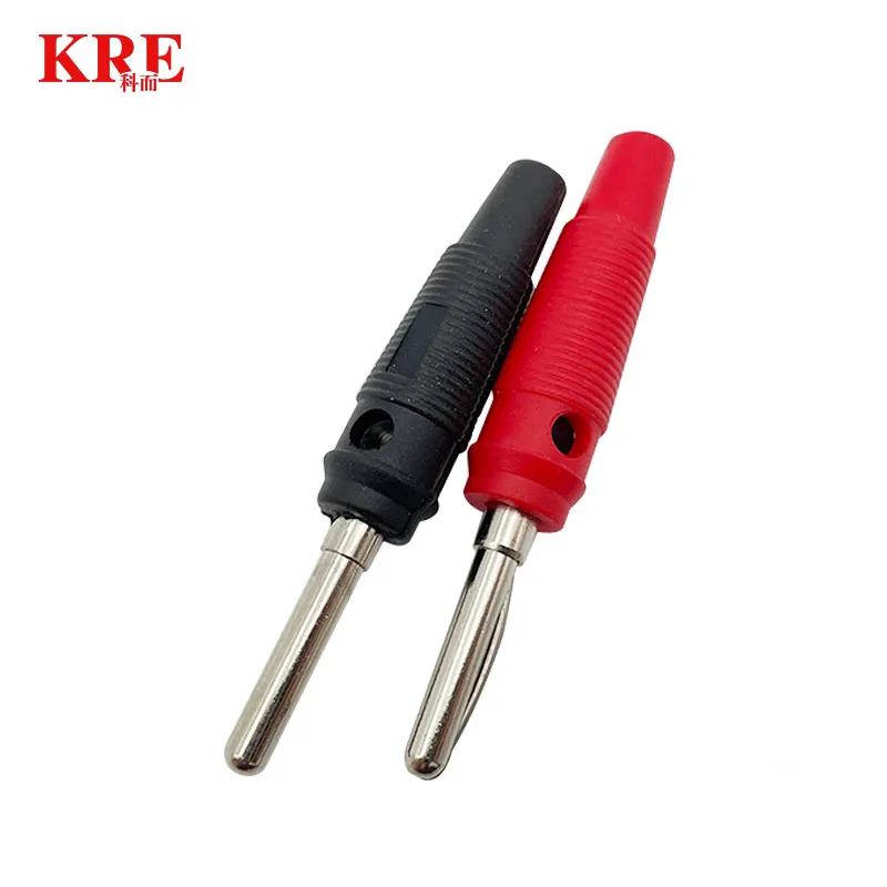 KRE 20Pcs 4mm Banana Plug High Current Insulated Shrouded Stackable Connector Screw Connection