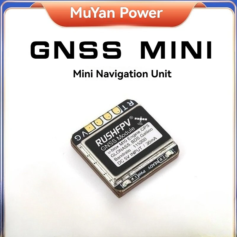 

Мини-навигационный блок RUSHFPV GNSS, двойной GPS-протокол для FPV с фиксированным возвратом крыла в домашний спасательный режим для радиоуправляемого самолета