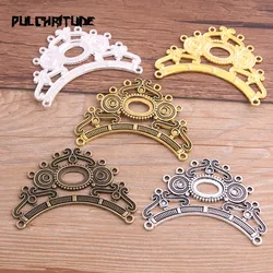 2PCS 46*64mm Five Color Necklace Charm Women Jewelry Fashion Porous Connector Pendant Necklace