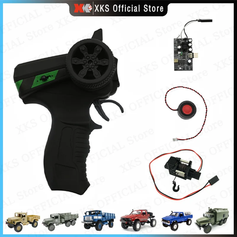 WPL RC Car Remote Control Sound System V3 Transmitter with Winch Wave Box Upgrade DIY Receiver Board Horn Parts for MN RC Truck