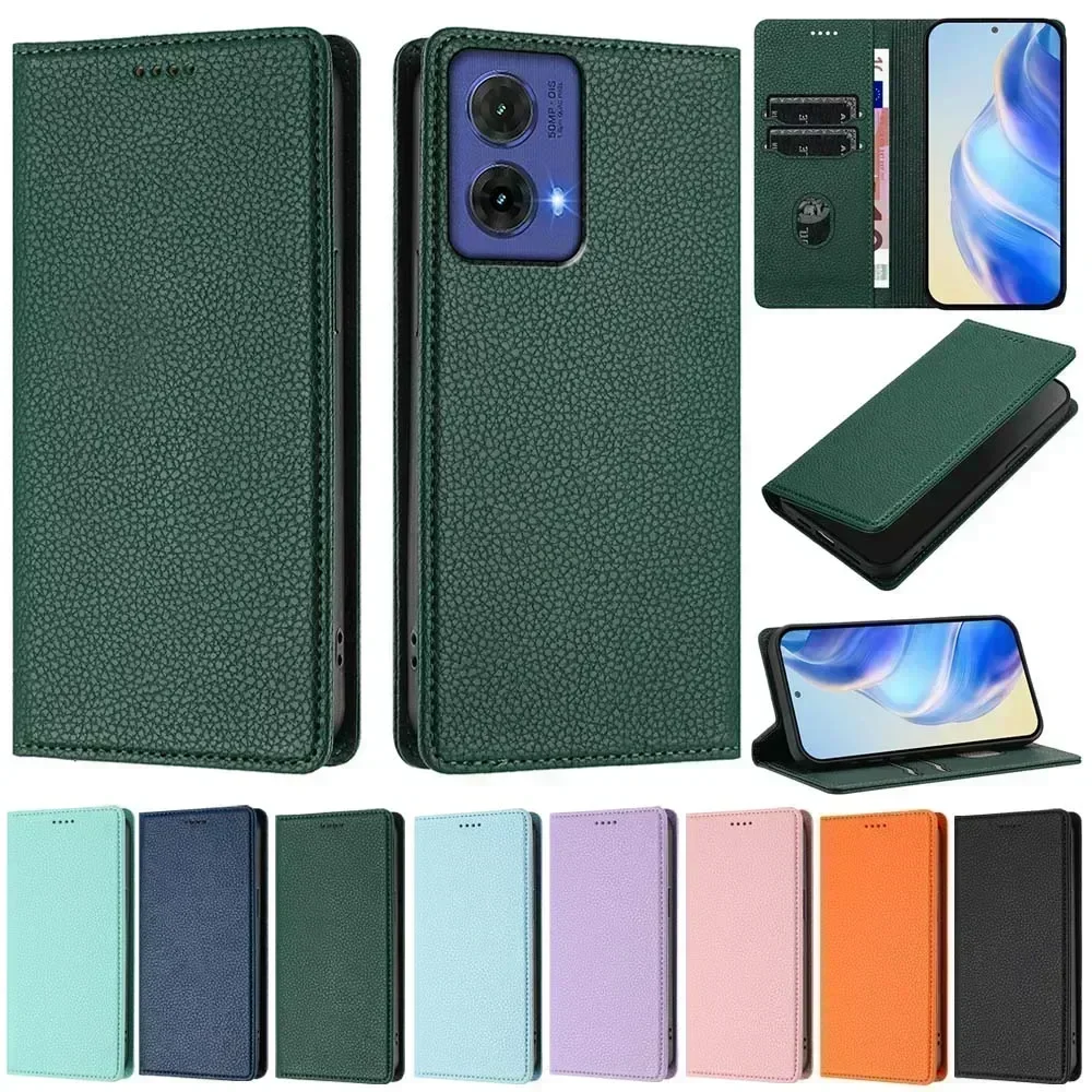 Litchi Pattern Wallet Flip Case For itel A80 A48 A50 A60 A60S A70 A05S P38 P40 RS4 S17 S18 S23 Plus S24 Vision3 Phone Back Cover