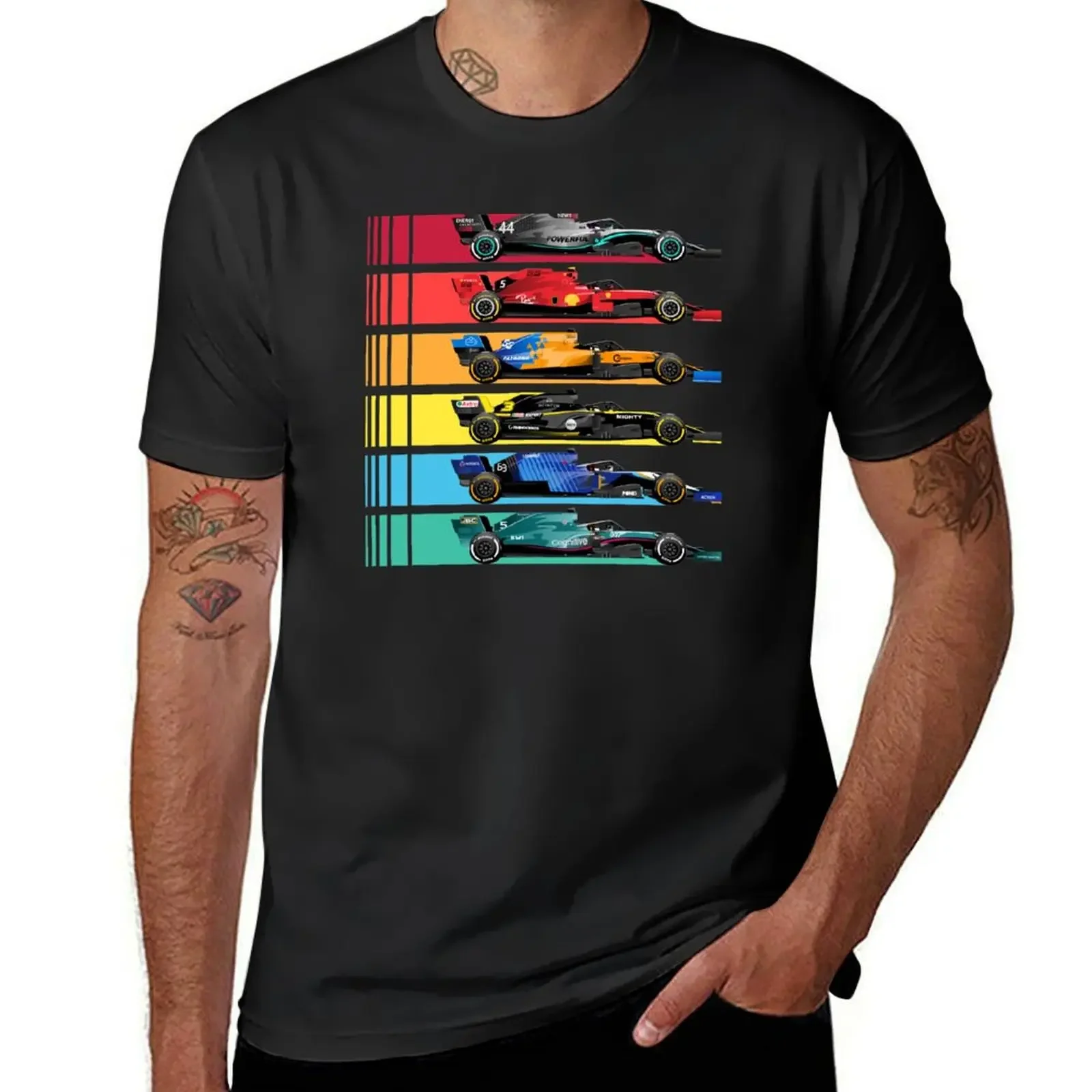 Formula Racing Cars 2023 T-Shirt summer tops basketball graphic tees oversized t shirt fitted t shirts for men