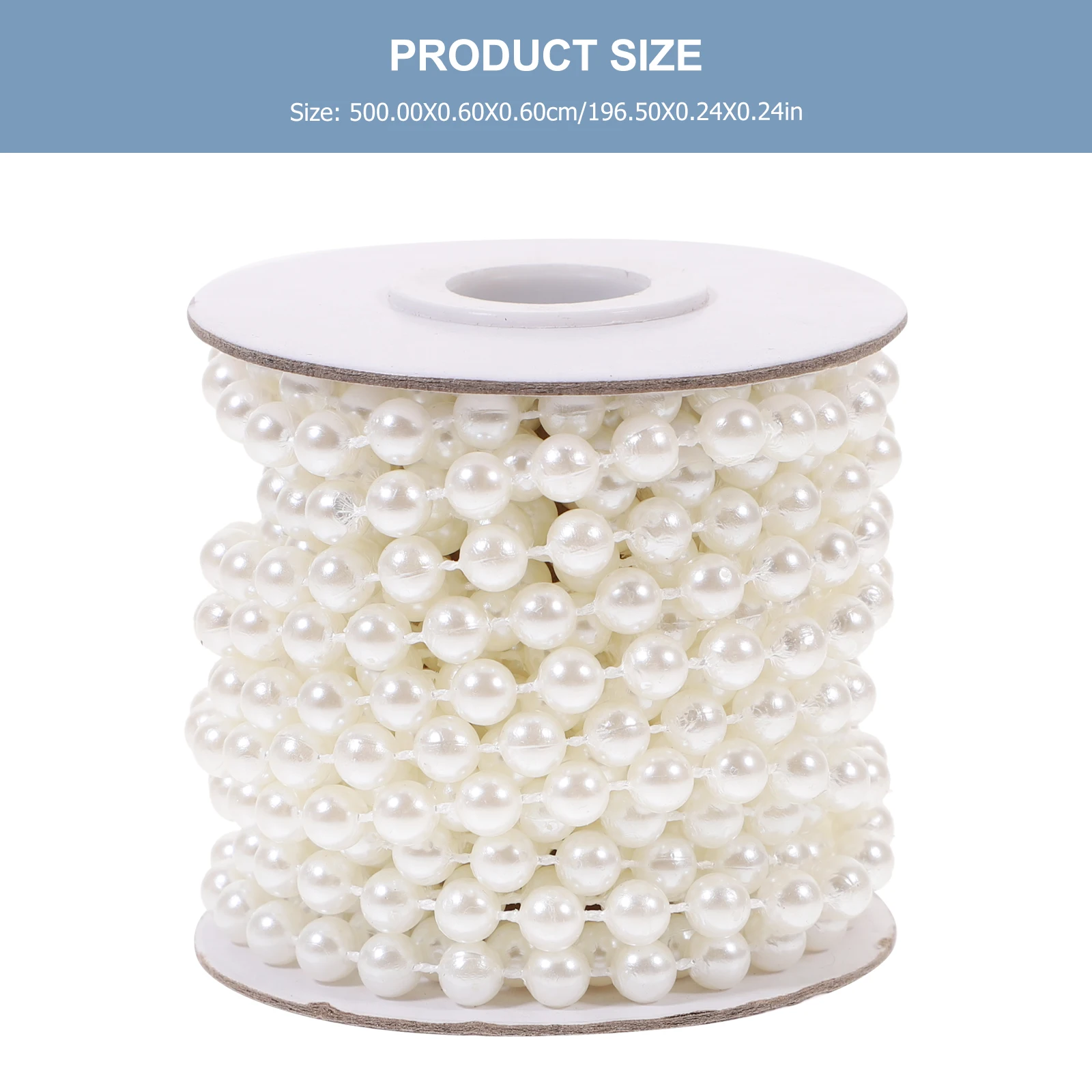 سلسلة خرز لؤلؤية بطول 5 متر، ديكور ذاتي الصنع، مادة ممتازة، متينة، استخدام طويل الأمد، تفاصيل رائعة، ديكور حفلات بألوان زاهية #3