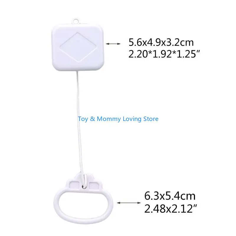 Y1QF ดึงสตริงเครื่องควบคุมเครื่องนอนเตียงเด็กเบลล์ RATTLE BOX MUSIC BOX PULL RING BOX BOX DIY