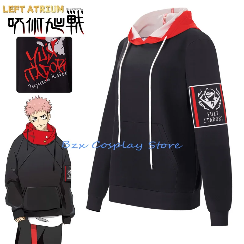 Disfraz de Cosplay de Itadori Yuji 2026, Anime Gojo Jujutsu Satoru, Chaqueta con Capucha Unisex para Hombre y Mujer, Traje para Juego de Roles