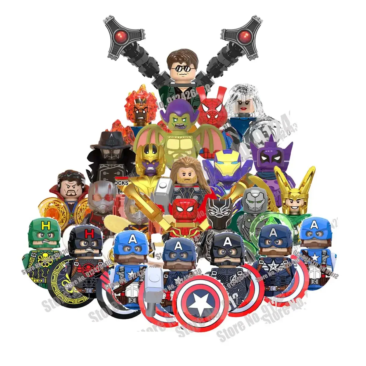 Disney Marvel Superhero Captain America Figures Building Blocks minifigures Toys Children's Birthday Gifts