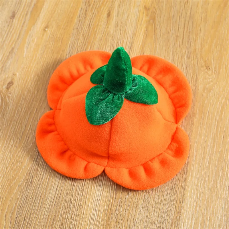 Infant Halloween Pumpkin Outfit Cute Pumpkin Face Sleeveless  Matching Hat for Baby Boy or Girl