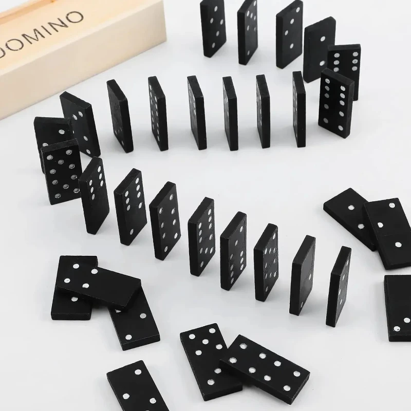 

28 шт./компл. деревянные настольные игры домино, настольная игра, игрушки домино, детские развивающие игрушки для детей, подарки, Рождественский подарок