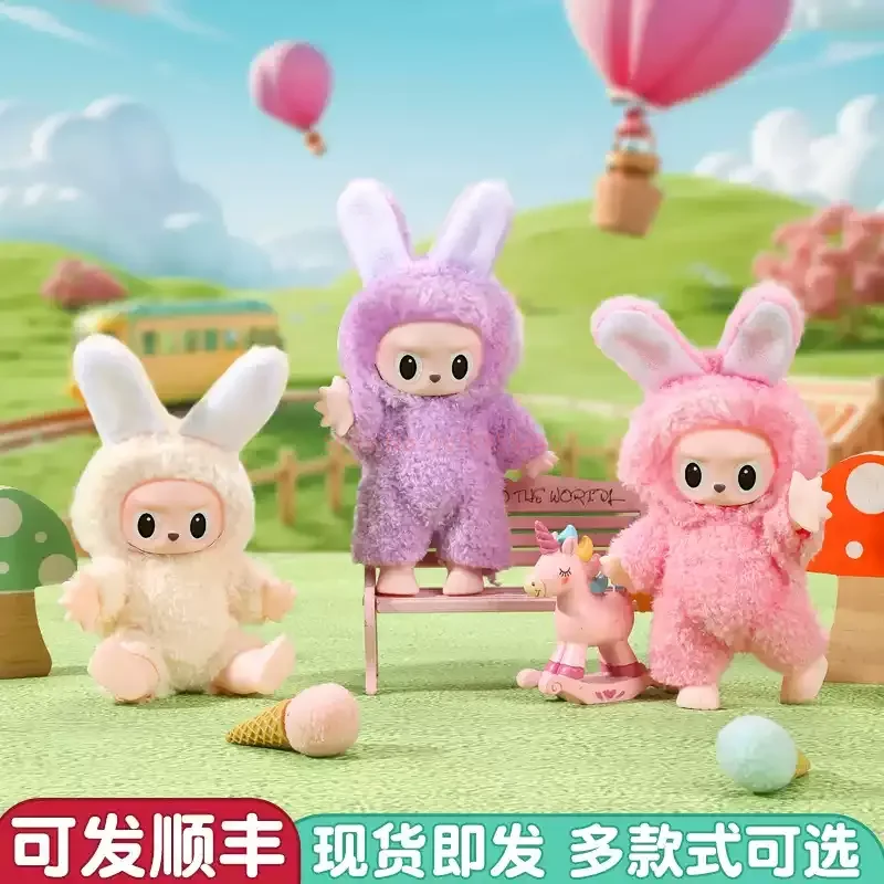 

Labubu Kawaii Baby Monster Macaron Enamel Face Blind Box Plush Doll Sitting V2 Collectible Toy Pendant Gift