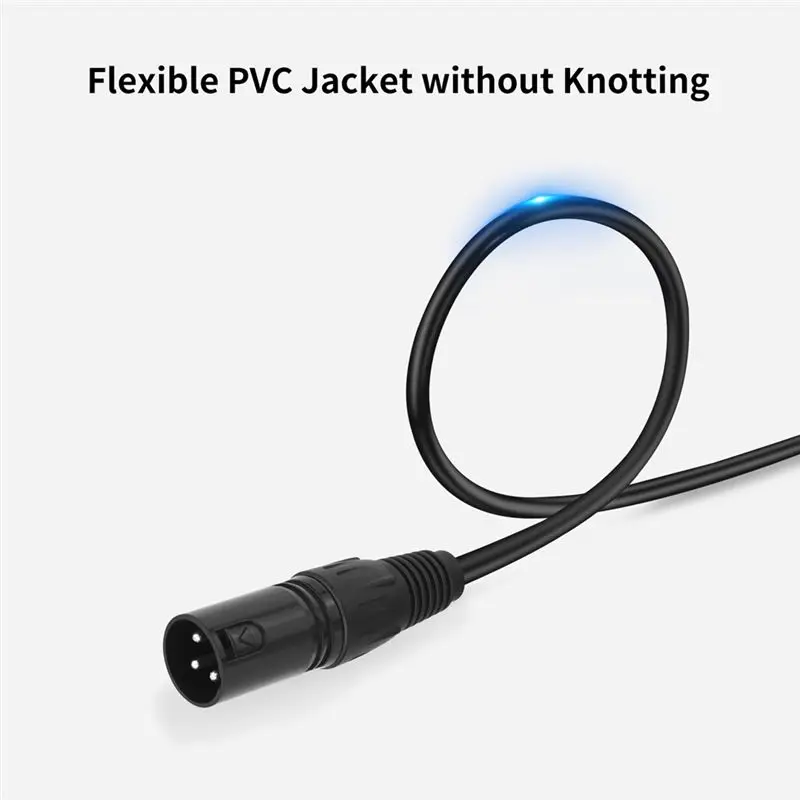 B76B 3.5mm to XLR Cable Adapter, Balanced 1/8 Inch Mini Jack TRS Stereo to 3Pin XLR Male Microphone Audio Cable, 300cm