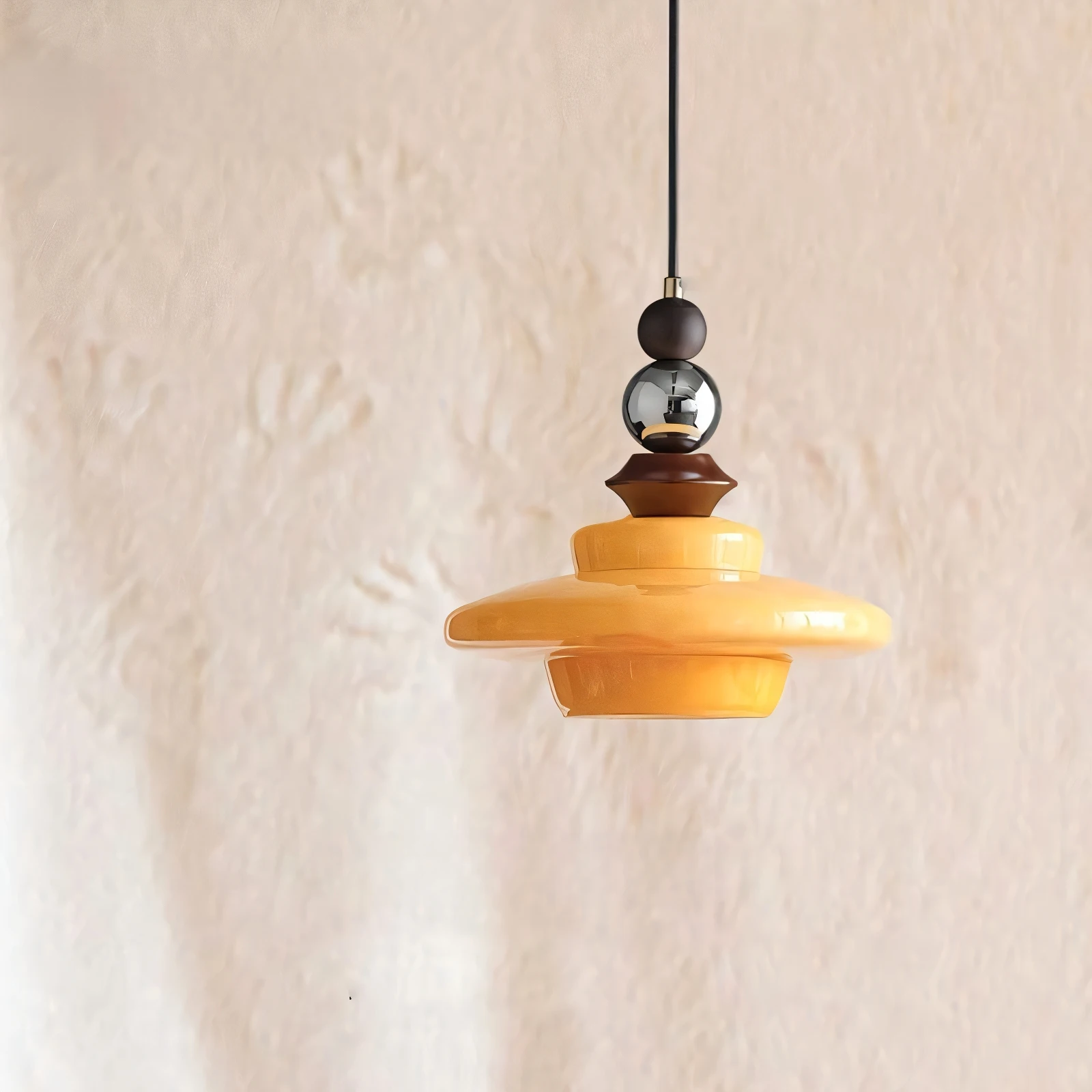 

French Cream Vintage Wood Chandelier - American Retro Creative Pendant for Dining & Bar, Mid-Century Farmhouse Lighting