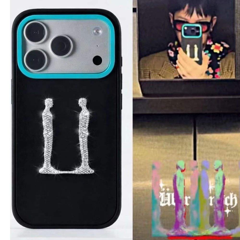 

Diamond People Blue Camera Frame Matte Phone Cover for IPhone 16 17 Pro Max Case for IPhone 17Pro