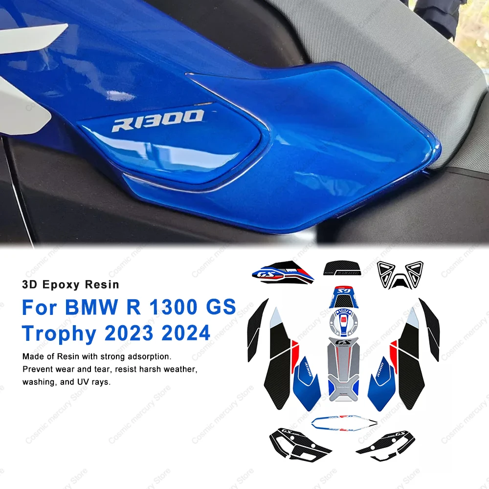 

For BMW R 1300 GS Trophy 2023 2024 3D Epoxy Resin Protective Sticker Motorcycle Kit Tank Pad Sticker