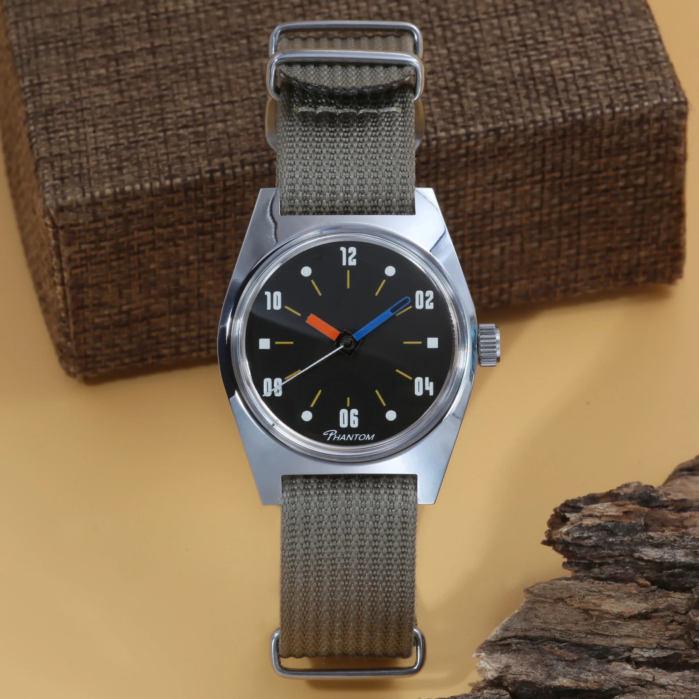 

PHANTOM 7120 Hand-Wind Mechanical Watch Men 36mm Retro Business Timepiece Classic Simple Couple Watch