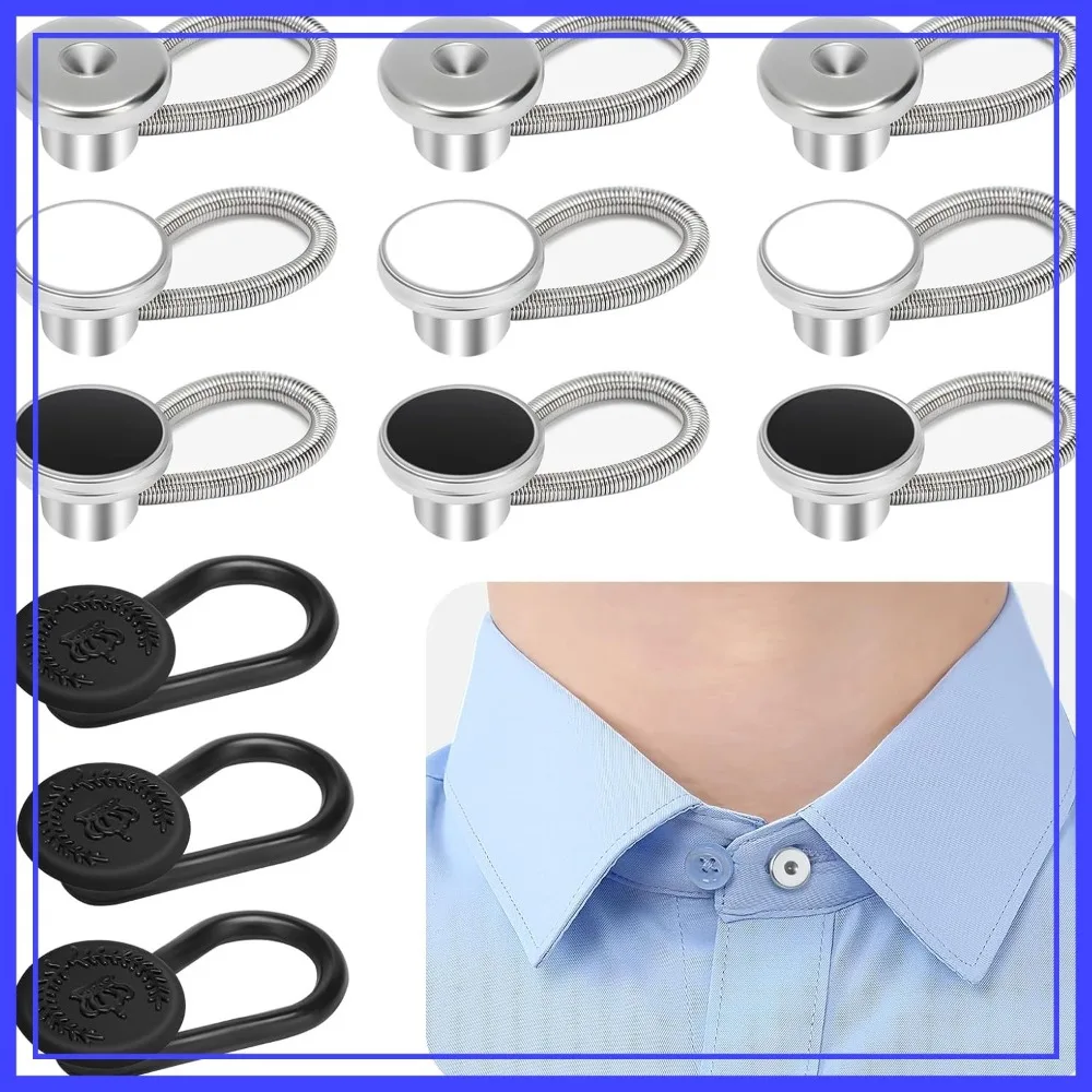

12 PCS Shirt Collar Button Extenders, Comfortable Neck Button Extender for Men's Dress Shirts, Instant Tie Collar Expansion