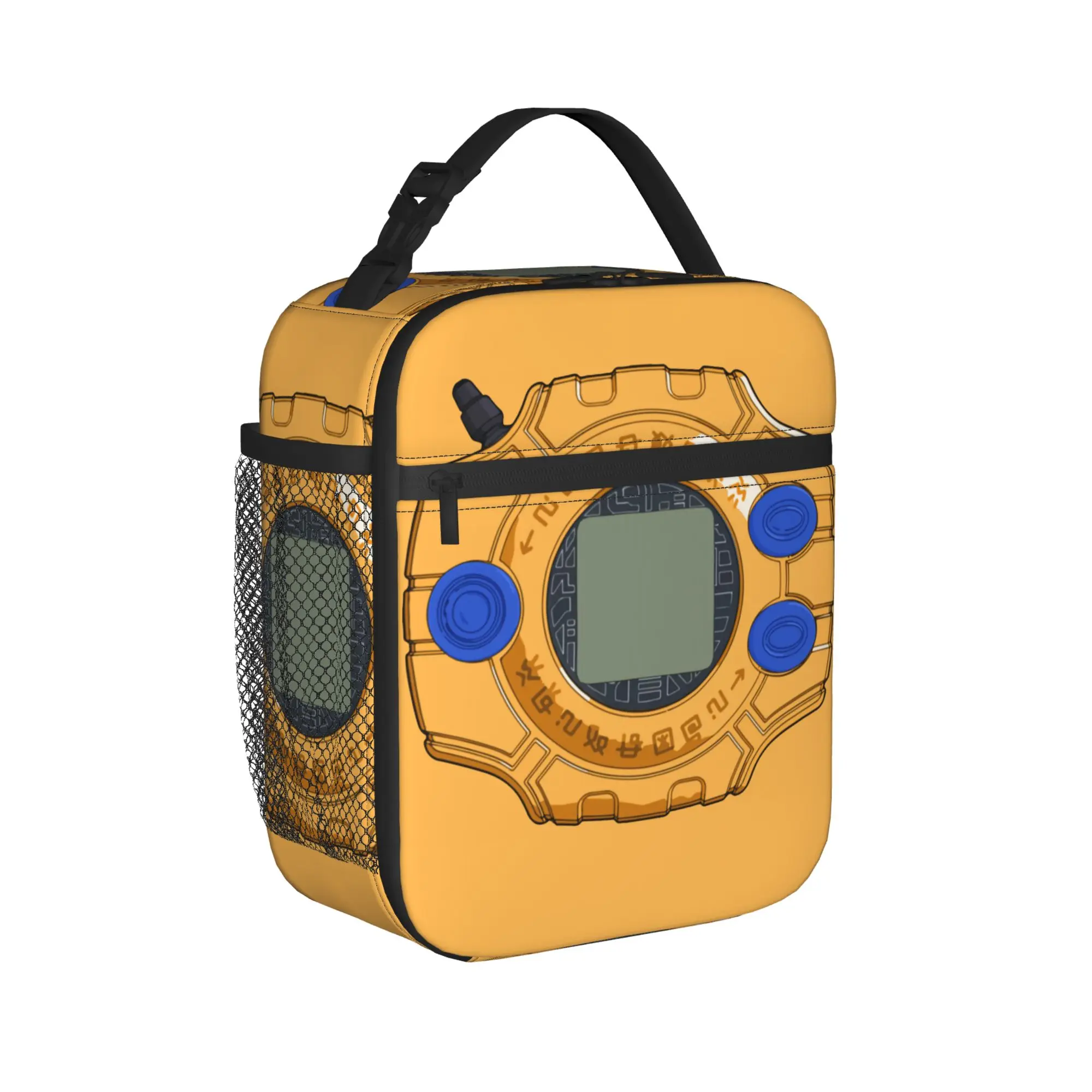 Tai's Digivice Insulated Lunch Bag Portable Digimon Nostalgic Meal Container Thermal Bag Lunch Box Tote Office  Travel Food Bag