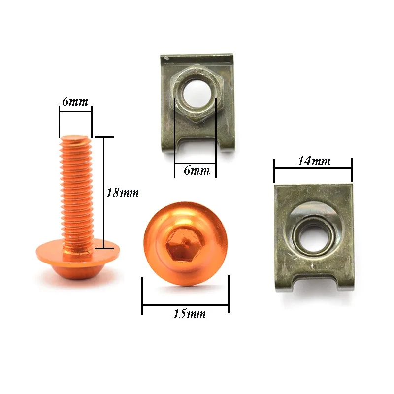 دراجة نارية الألومنيوم هدية البراغي سباير السحابة كليب مسامير الجوز ل VOGE 525R 250RR 300RR 300AC 500AC 650DS 250 300 RR 500 التيار المتناوب #6