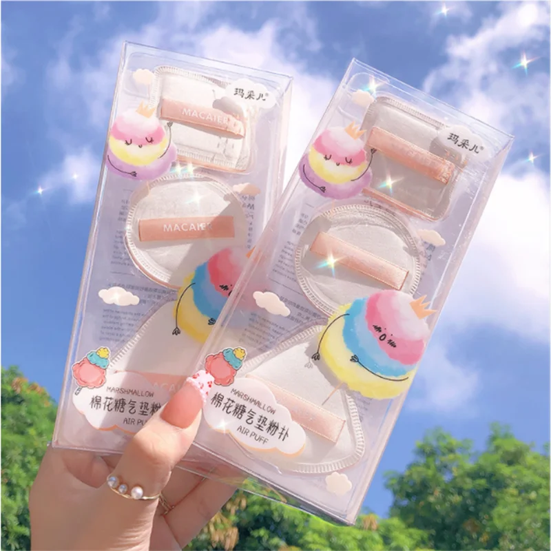 

SAIANTTH 3pcs cotton candy air cushion puff super soft makeup puff foundation liquid dry wet sponge Beauty tool cosmetic cotton