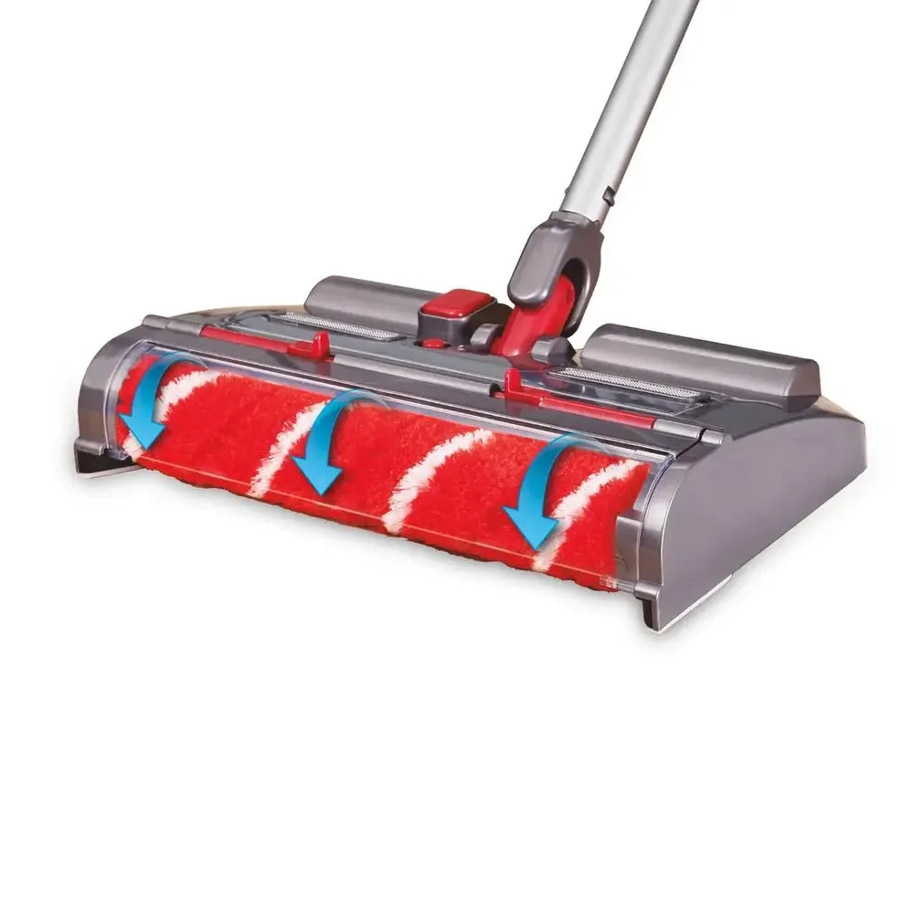 360 Swivel Cordless Sweeper with Self-Cleaning Roller Lightweight Power Cleaner Multi Surface Sliders  Technology Incl.