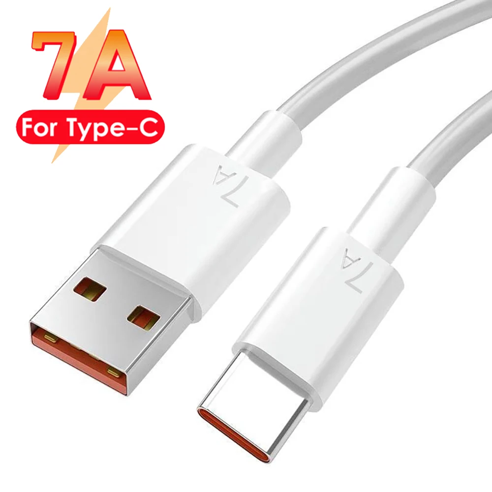 7A 100W USB Type C Cable Super Fast Charging Cable USB C Cable for for Huawei P40 P30 Type-C Data Cable 0.25M/1M/1.5M/2M