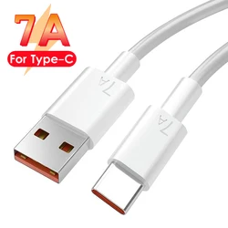 7A 100W kabel USB typu C Super szybki kabel do ładowania kabel USB C dla Huawei P40 P30 typ-C kabel danych 0.25M/1M/1.5M/2M