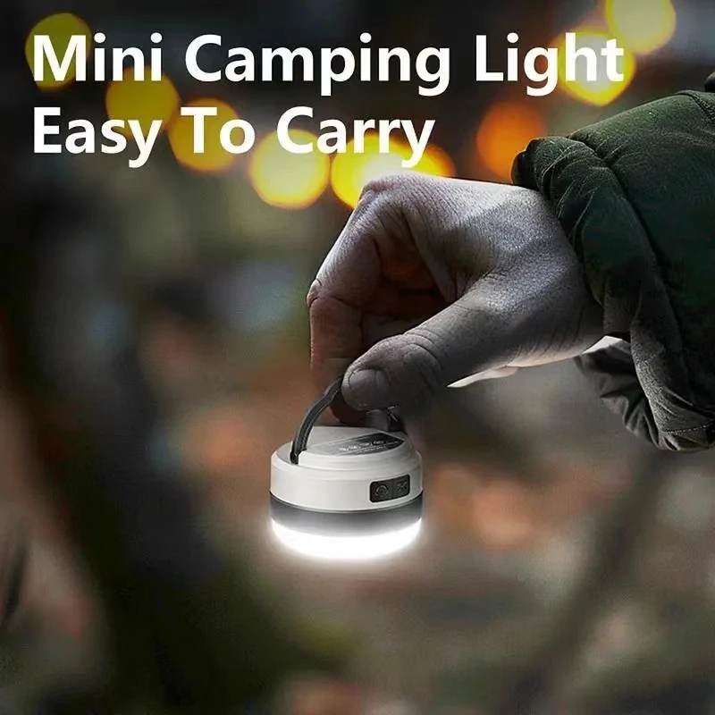 Recarregável LED Camping luz, atmosfera ao ar livre luz, quente radiante, mini conta portátil, lanterna lâmpada, novo