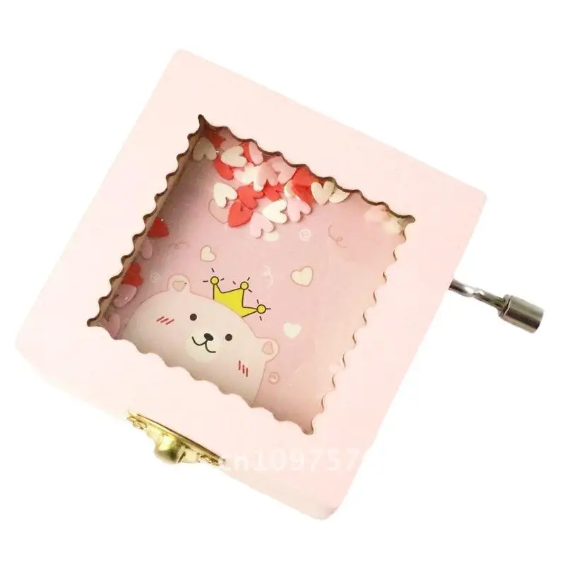 

Colorful Wooden Music Box - Cute Patch Design Handcrafted Modern Minimalist Student Gift Birthday Present Home Decor