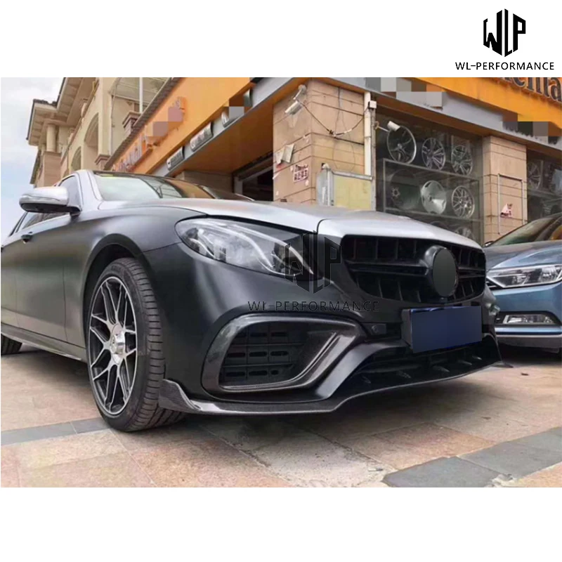 W213 High Quality Carbon Fiber Front Bumper Splitter Lip Decoration Modelling Trim for Mercedes Benz W213 E63S AN Body Kit