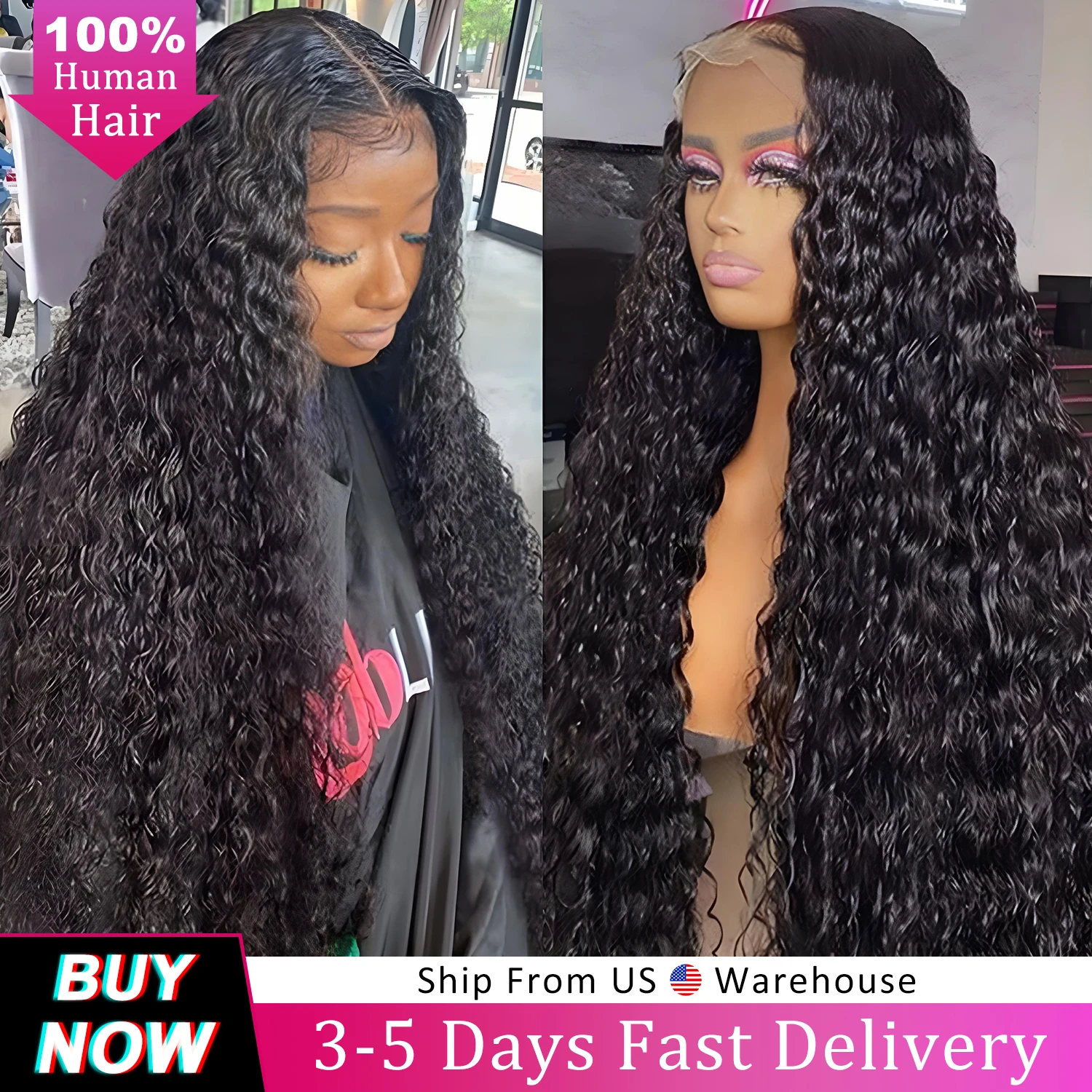 

13x6 Hd Deep Wave Human Hair Wigs 200 Density Transparent Pre Plucked With Baby Hair Lace Wig 40 44 Inch Curly Lace Frontal Wigs