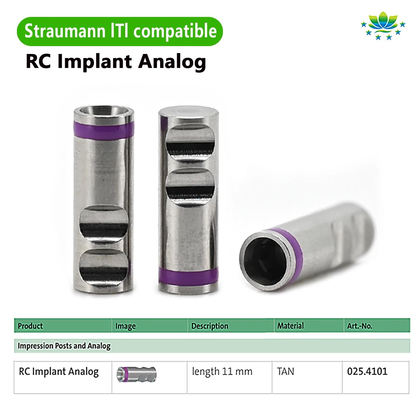 Grade 5 Titanium Lab Analog for Straumann Dental Abutment Fixture Model for CAD/CAM Digital Model RC/NC Platform Factory Direct