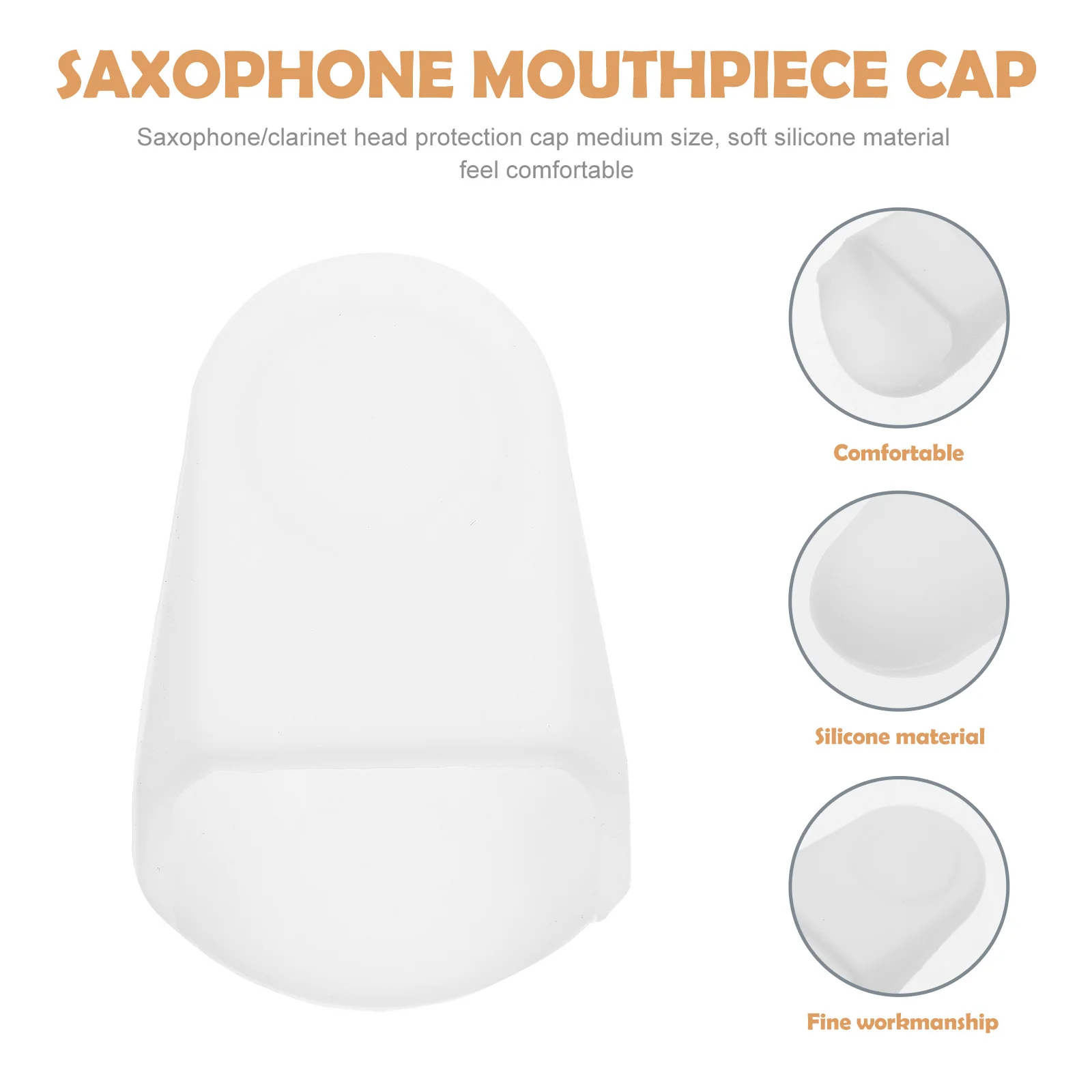 

Saxophone Protective Cover Silicone Durable Lightweight Portable Sax Cap Protector Tool Music Instrument Accessory