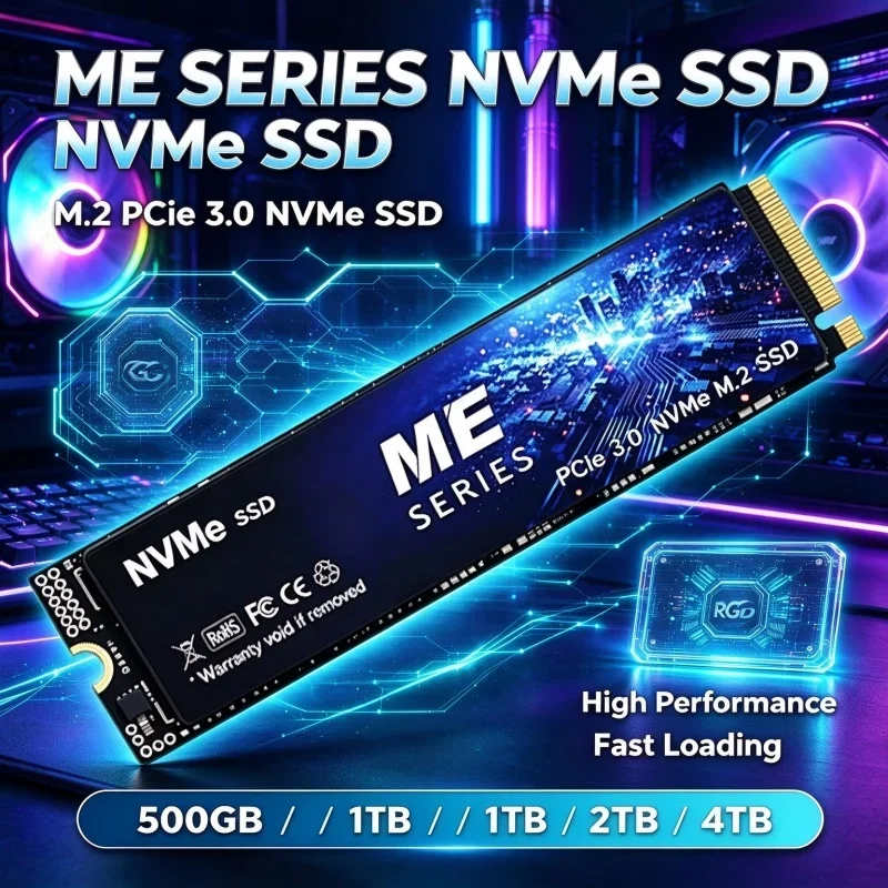 ME SERIES M.2 PCIe 3.0 NVMe SSD 500G 1TB 2TB 4TB High Speed Internal Solid State Drive Hard Disk for Laptop Desktop Gaming PC