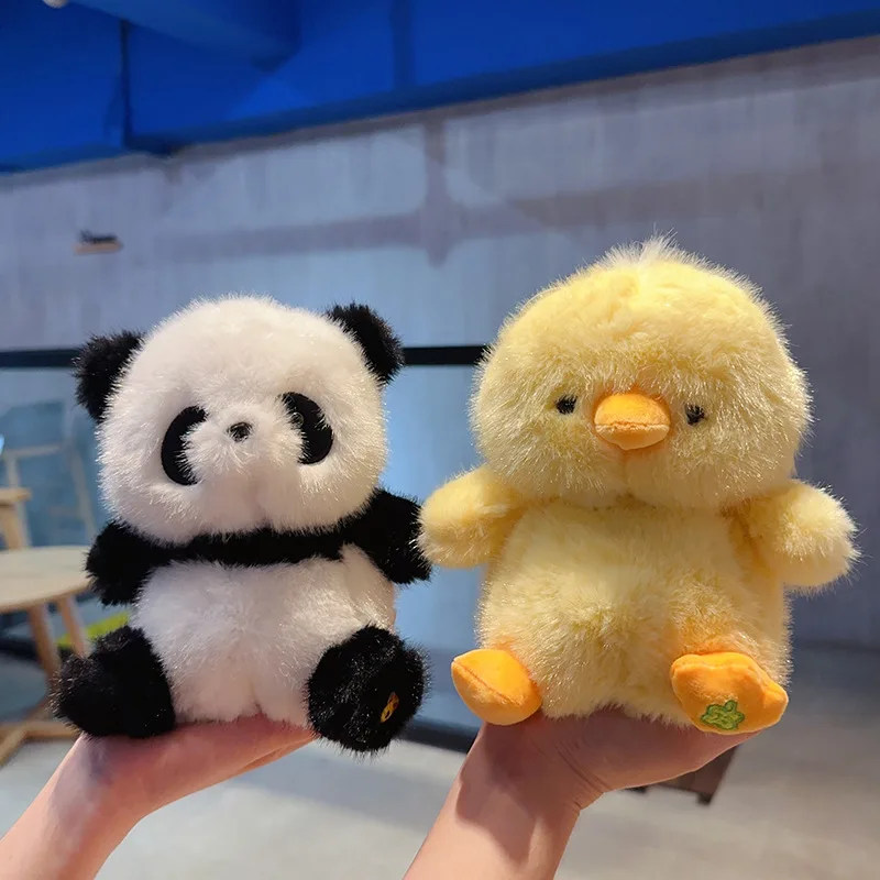 Miniso creativo Panda pequeño pato de peluche medio aromaterapia muñeca llavero bolso escolar de mujer adorno pequeño regalo